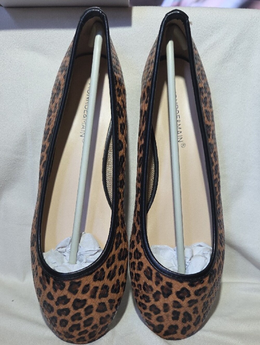 Monroe And Main Animal Print Ballet Flat - Brown/Black Leopard 9m NWOT